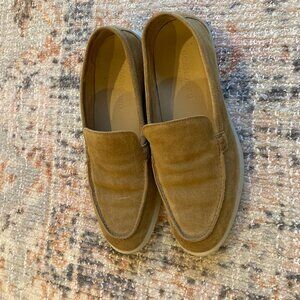 Scarosso Ludovica Beige Suede Loafers, Women's, Size 39.5 (US 9.5)